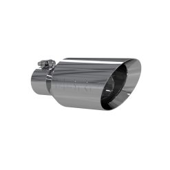 Alternative view of MBRP Universal Tip 4.5 O.D. Dual Walled Angled Rolled End 2.5 Inlet 12in Length - T304