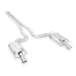 Alternative view of Stainless Works 2009-15 Cadillac CTS-V Wagon 3in Catback System X-Pipe Chambered Mufflers 4in Tips