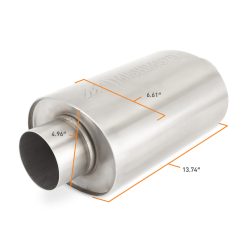Mishimoto Universal Resonator with 3in Inlet/Outlet - Brushed - Image 3