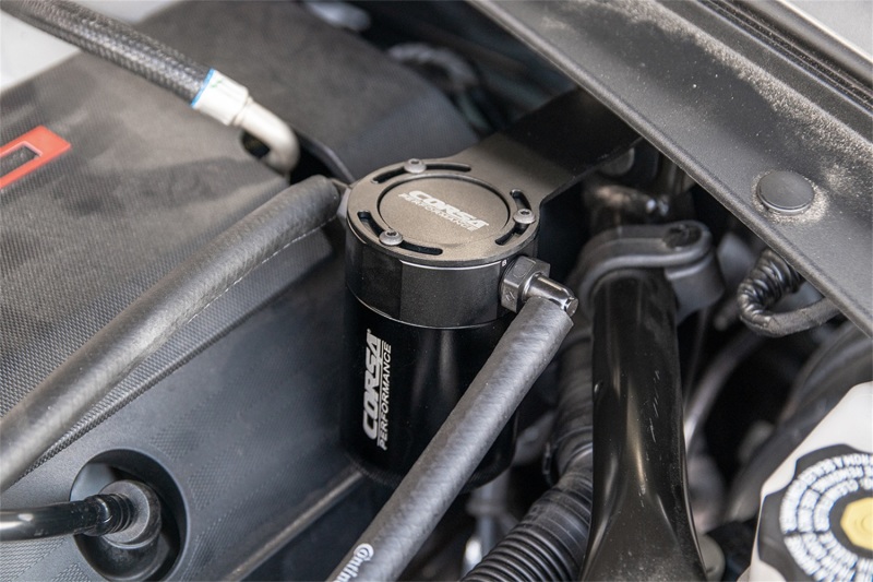 Corsa 16-22 Chevrolet Camaro SS Coupe 6.2L V8 (RWD) Aluminum Oil Catch Can w/Mounting Bracket - Image 4