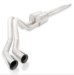 Alternative view of Stainless Works 2019+ Chevrolet Silverado 5.3L 3in Redline Catback Factory Conct Dual Polished Tip
