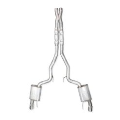 Alternative view of Stainless Works 2024 Mustang GT Catback Dual Tips Redline Sound X-Pipe Performance Connect Exhaust