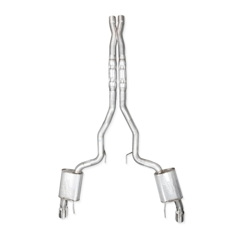 Stainless Works 2024 Mustang GT Catback Dual Tips Legend Sound H-Pipe Performance Connect Exhaust - Image 2