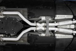 Alternative view of MBRP 16-22 Infiniti Q50 3.0L RWD/AWD 3in Cat-Back Dual Split Rear Street Version T304