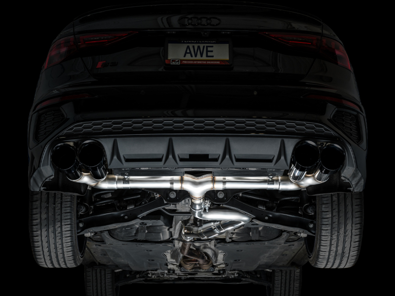 AWE 22-24 Audi 8Y S3 Track Edition Exhaust - Diamond Black Tips - Image 9