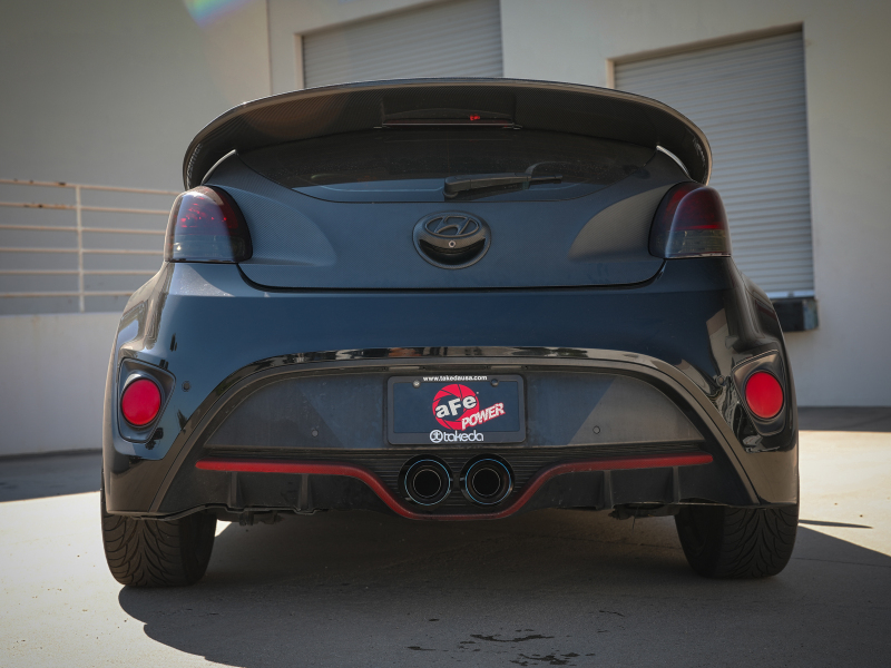 aFe Takeda 2-1/2in to 3in SS-304 Cat-Back Exhaust w/ Blue Flame Tips 13-17 Hyundai Veloster L4-1.6L - Image 7