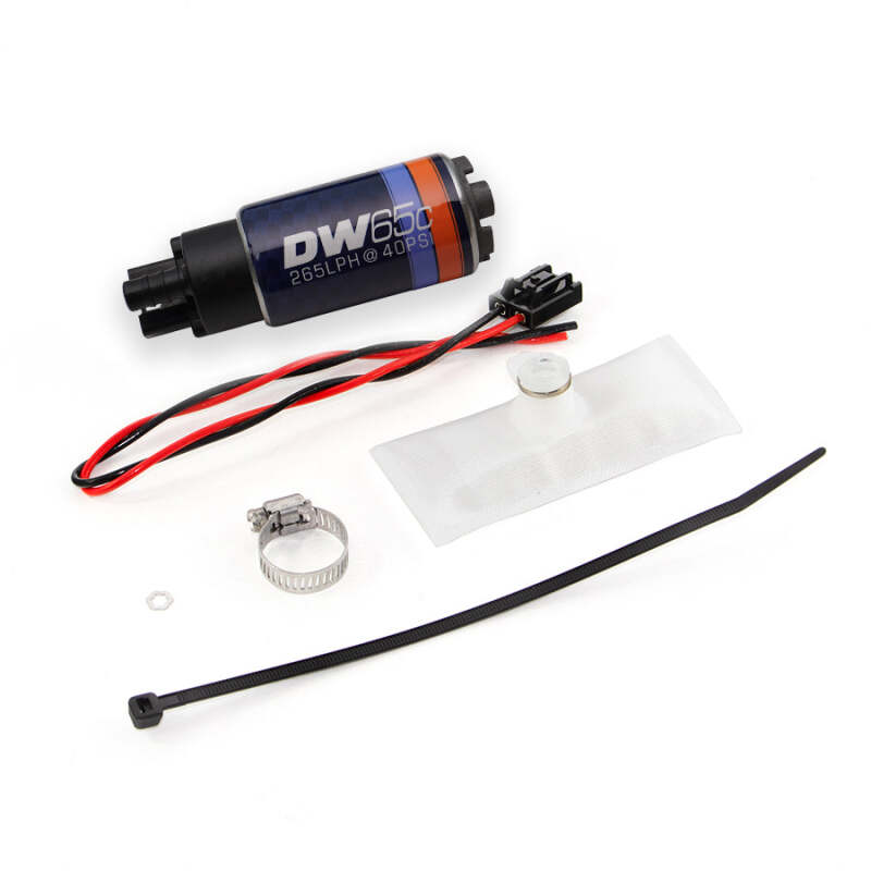 DeatschWerks 88-91 BMW 325i DW65C 265lph Compact Fuel Pump w/ Install Kit (w/o Mounting Clips) - Image 2