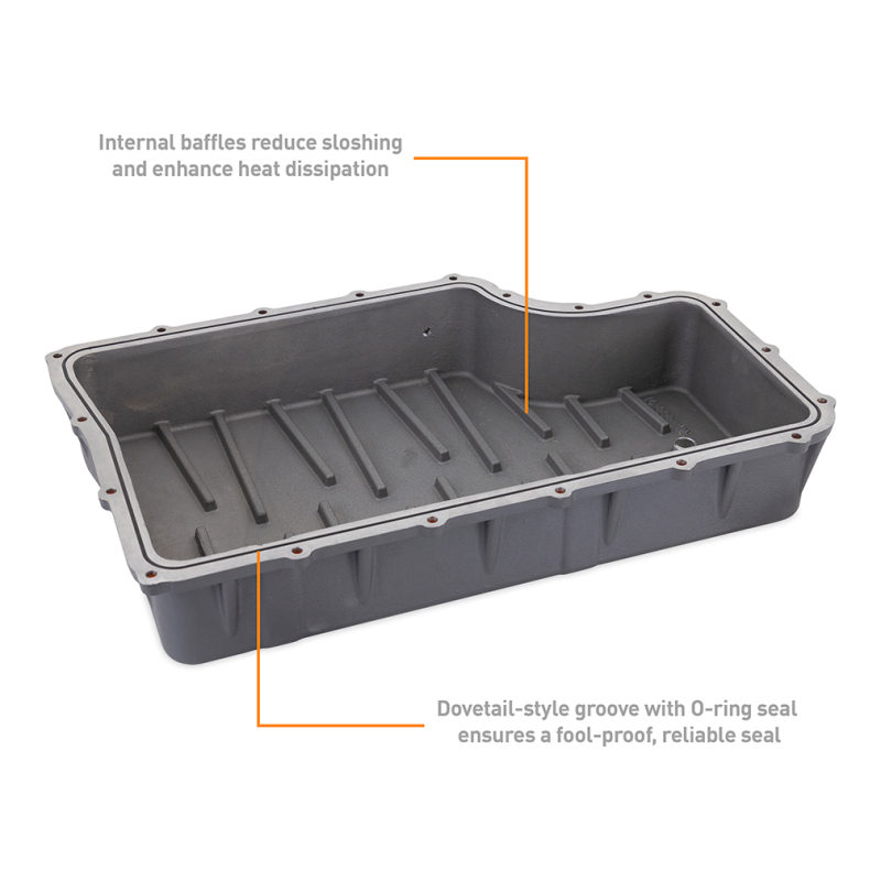Mishimoto 2011+ Powerstroke 6R140 Transmission Pan - Cast - GR - Image 6