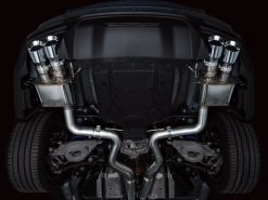 Alternative view of AWE 2024 Ford Mustang GT Fastback S650 RWD SwitchPath Catback Exhaust w/ Quad Chrome Silver Tips