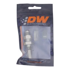 Alternative view of DeatschWerks 6AN Male Flare to Straight 3/8in Single Hose Barb - Anodized DW Titanium