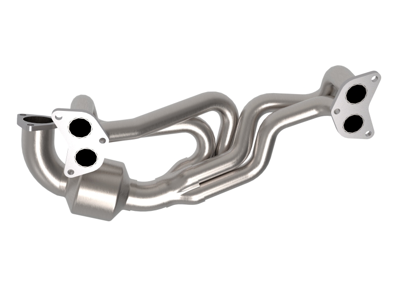 aFe Twisted Steel 304 Stainless Steel Header w/ Cat 13-19 Subaru Outback H4-2.4L - Image 4