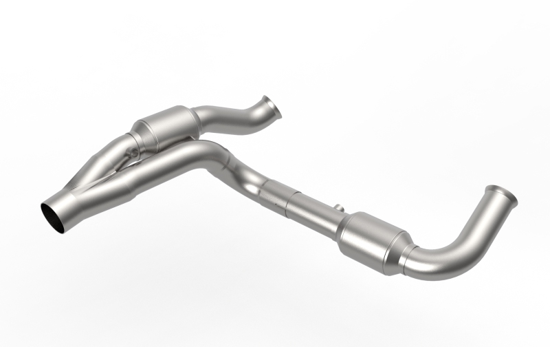 Kooks 07-18 Jeep Wrangler HEMI Swap 2.5in Stainless Steel GREEN Catted Y-Pipe - Image 3