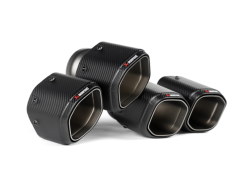 Alternative view of Akrapovic 2024+ BMW M5 (G90,G99) Hexagonal Carbon Fiber Tail Pipe Set