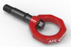 Alternative view of aFe Control Rear Tow Hook Red 20-21 Toyota GR Supra (A90)