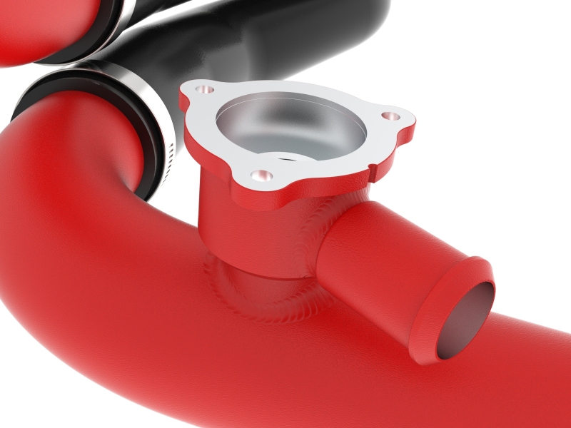 aFe 22-24 Ford Bronco Raptor BladeRunner Aluminum Hot and Cold Charge Pipe Kit Red - Image 3
