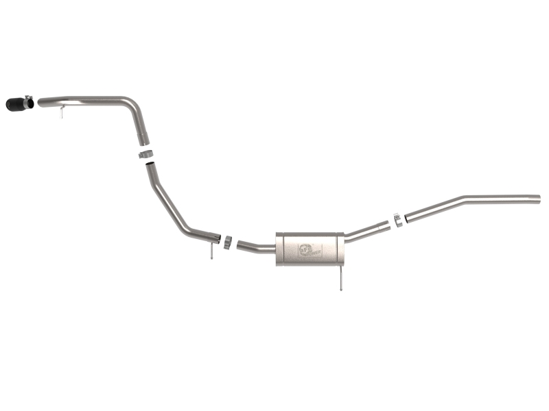 aFe 22-23 Ford Maverick EcoBoost L4 2.0L(t) Vulcan Series 2-1/2in 304 SS Cat-Back w/ Black Tip - Image 2