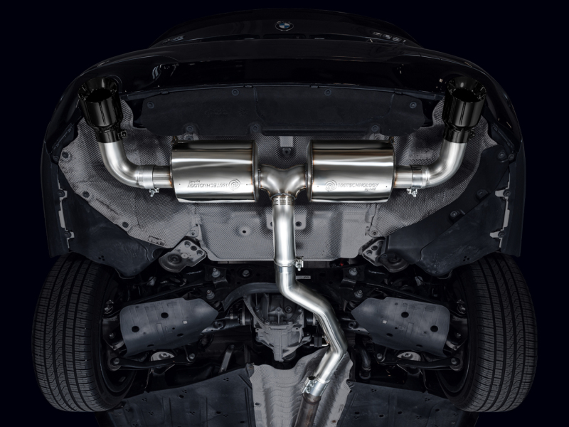 AWE 19-23 BMW 330i / 21-23 BMW 430i Base G2X Touring Axle Back Exhaust - Diamond Black - Image 2