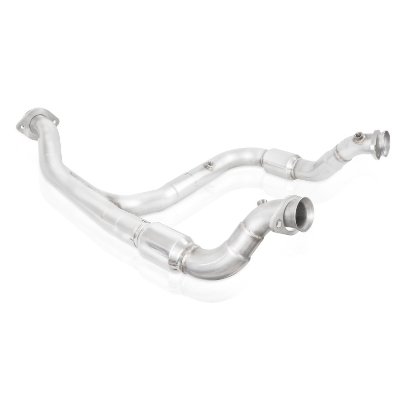 Stainless Works 15-18 F-150 3.5L Downpipe 3in High-Flow Cats Y-Pipe Factory Connection - Image 2