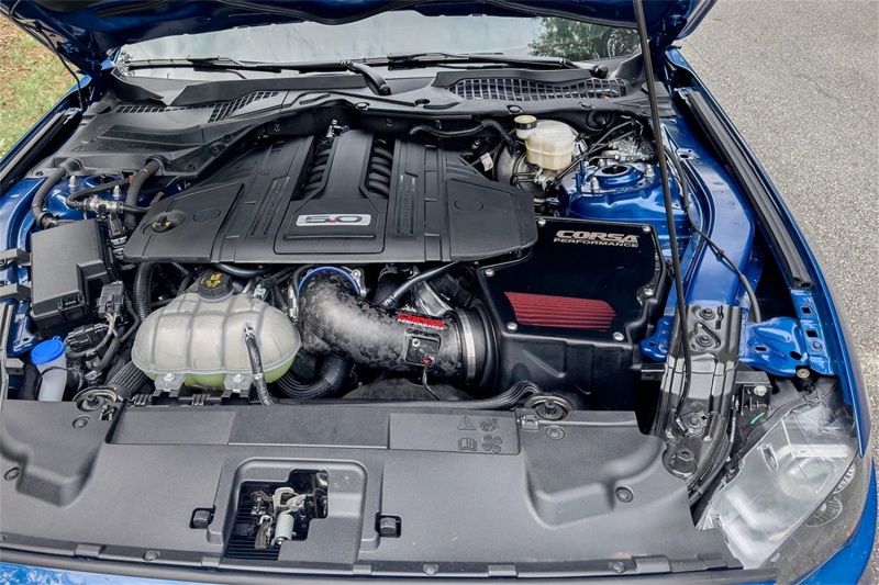 Corsa 18-23 Ford Mustang GT 5.0L V8 Forged Carbon Fiber Air Intake w/ DryTech 3D No Oil - Image 3