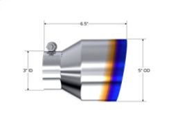 MBRP T304 Stainless Steel Burnt End Angle Cut Exhaust Tip - 3in. ID / 5in. OD / 6.5in. Length - Image 3