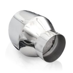 Stainless Works Conical Double Wall Slash Cut Exhaust Tip - 5in Body 3in Inlet 6-1/4in length - Image 3