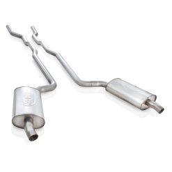 Alternative view of Stainless Works 1973-82 Corvette Exhaust 2-1/2in Factory Style Mufflers 2-1/2in Turndowns