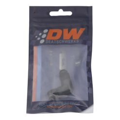 Alternative view of DeatschWerks 6AN Male Flare to 6AN Male Flare 90-Degree Fitting - Anodized Matte Black