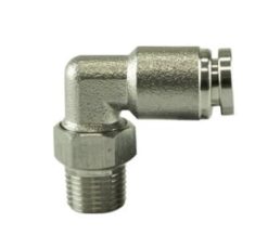 Alternative view of Turbosmart 1/8 NPT to 90 Degree 1/4 pushloc Stainless Steel