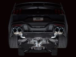 AWE 2024 Ford Mustang Dark Horse S650 RWD SwitchPath Catback Exhaust w/ Quad Chrome Silver Tips - Image 14
