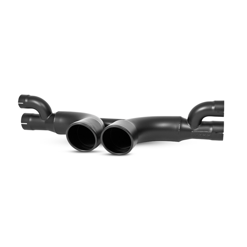 MBRP 14-15 Porsche GT3/GT3RS 3in Center Muffler Bypass 4in Tips - Black Coated - Image 2