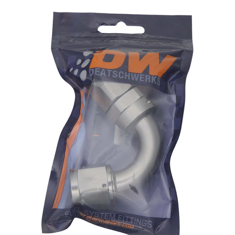 DeatschWerks 10AN Female Swivel 120-Degree Hose End CPE - Anodized Titanium - Image 2