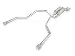 Alternative view of Stainless Works 2004-08 F150 5.4L Exhaust 2-1/2in Chambered Mufflers Under Bumper Exit