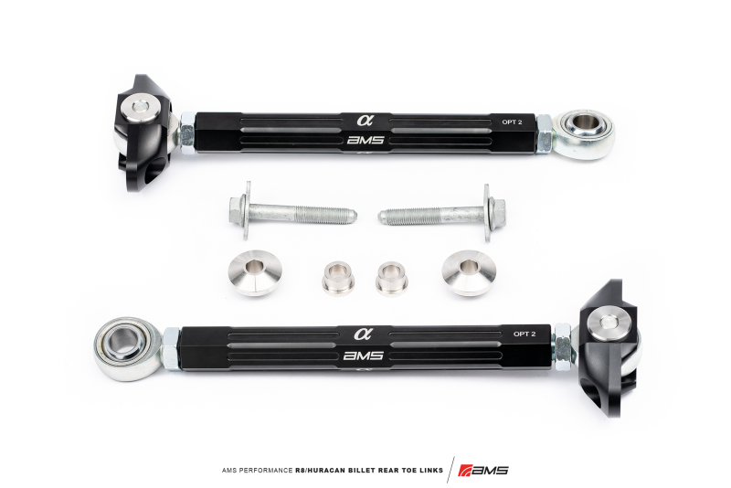 AMS Performance 2017+ Audi R8 RWD/AWD / 2015+ Lamborghini Huracan RWD Only Billet Rear Toe Links - Image 9