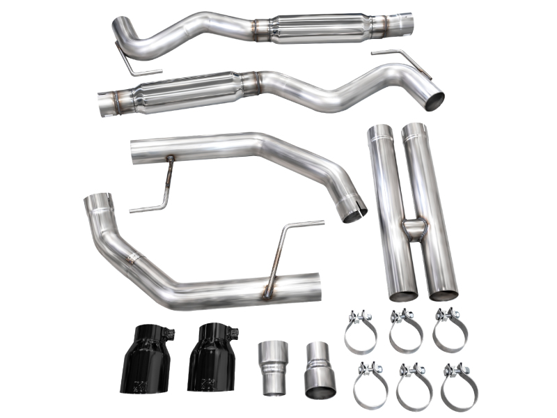 AWE 2024 Ford Mustang GT Fastback S650 RWD Track Edition Catback Exhaust w/ Dual Diamond Black Tips - Image 11