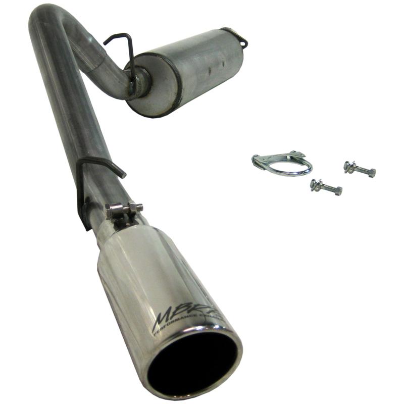 MBRP 2000-2006 Jeep Wrangler (JK) Inline-4 2.5L Inline-6 4.0L Cat Back Single Side - Image 2