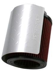 Alternative view of Injen Power-Flow Diamond Plate Heat Shield w/ clear coat Fits 3.00 3.50 Polished