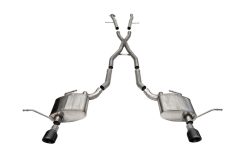 Corsa 11-21 Jeep Grand Cherokee Xtreme 2.5in Cat-Back Dual Rear Exit w/ Single 4.5in Black PVD Tips - Image 2
