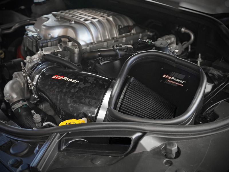 aFe 2021 Dodge Durango SRT Hellcat Track Series Carbon Fiber Cold Air Intake System w/ Pro 5R Filter - Image 9