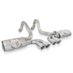 Alternative view of Stainless Works 1997-04 Corvette C5 3in Axleback Quad 3-1/2in Slash-Cut Tips