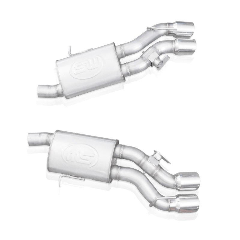 Stainless Works 2016-18 Cadillac CTS-V Sedan Axleback System Dual-Mode Turbo Mufflers 4in Tips - Image 3