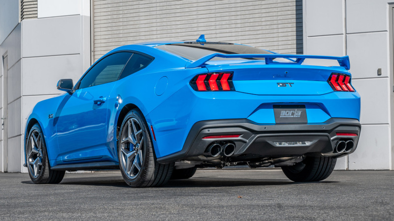Borla 2024 Ford Mustang GT 5.0L V8 3 in S-Type Catback Non-Active Exhaust- Black Chrome Quad Tip - Image 3