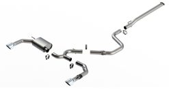 Alternative view of Borla 22-23 Hyundai Elantra N 2.0L 4 CYL. Turbo AT/MT ATAK Catback Exhaust Bright Chrome
