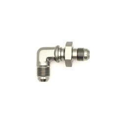 Alternative view of DeatschWerks 6AN Male Flare To 6AN Male Flare Bulkhead Adapter 90-Degree (Incl. Nut)