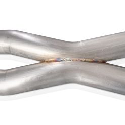 Alternative view of Stainless Works 18-21 Mustang GT Mid Resonator Delete X-Pipe