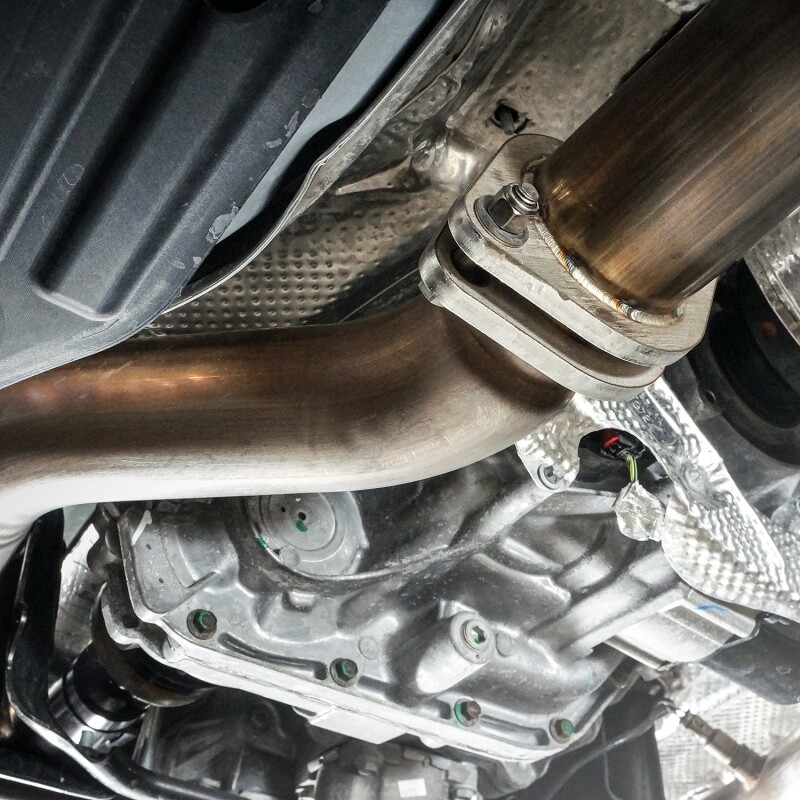 Stainless Works 2018 Jeep TrackHawk 6.2L 3in Catback System X-Pipe Turbo S-Tube Muffler Stock Exit - Image 8