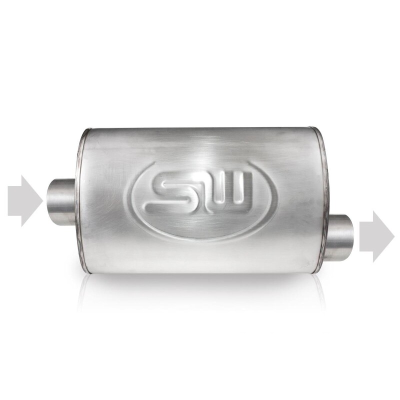 Stainless Works 2.5in ID CENTER INLET/ 2.5in OD OFFSET OUTLET 5inX9in - Image 2