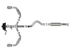 aFe 23-24 Toyota GR Corolla L3 1.6L (t) Gemini XV 3in to 2-1/2in Cat Back Exhaust w/ Polished Tips - Image 3