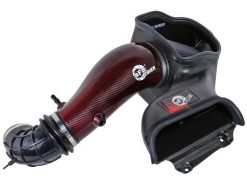 aFe 23-24 Ford F150 Raptor R Supercharged Red Carbon Track Series Air Intake w/ P5R Filter (MOQ 24) - Image 3