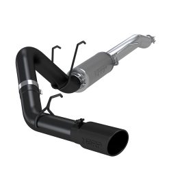 Alternative view of MBRP 2017+ Ford F-250/350 Crew Cab 6.2L/7.3L Cat Back Single Side Black Finish