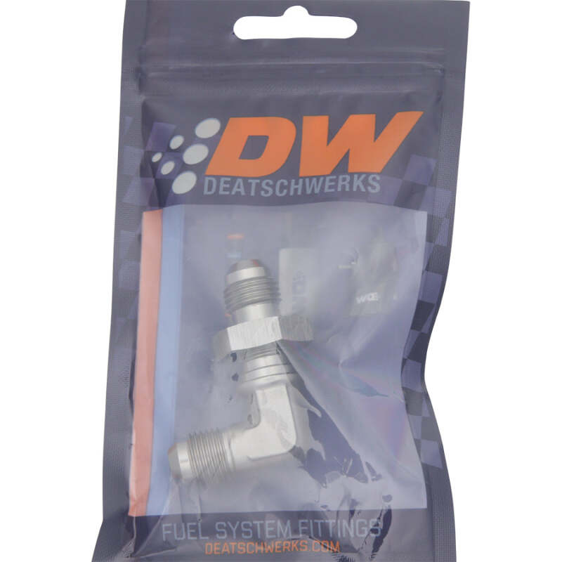 DeatschWerks 6AN Male Flare To 6AN Male Flare Bulkhead Adapter 90-Degree (Incl. Nut) - Image 3